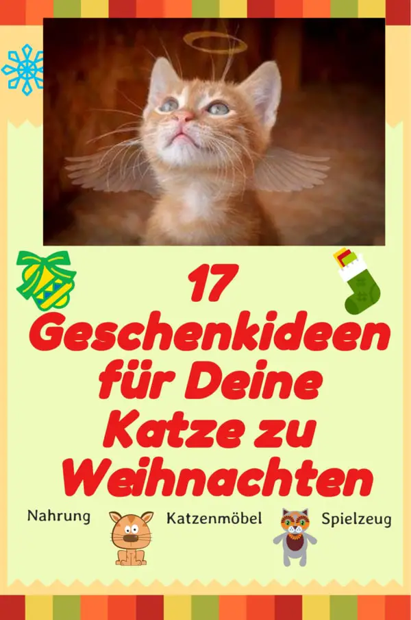 Infografik. Die besten 17 Geschenkideen für deine Katze zu weihnachten.